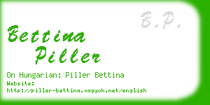 bettina piller business card